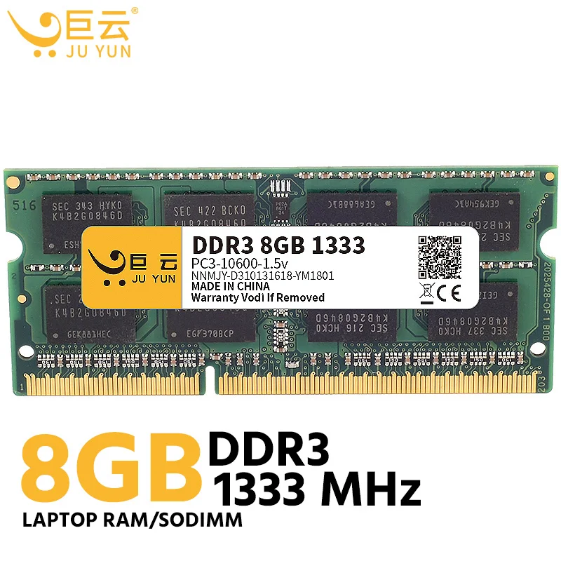 ОЗУ Ju Yun DDR3 для ноутбука 8 ГБ 1333 МГц 1066 1600 в|Оперативная память| |