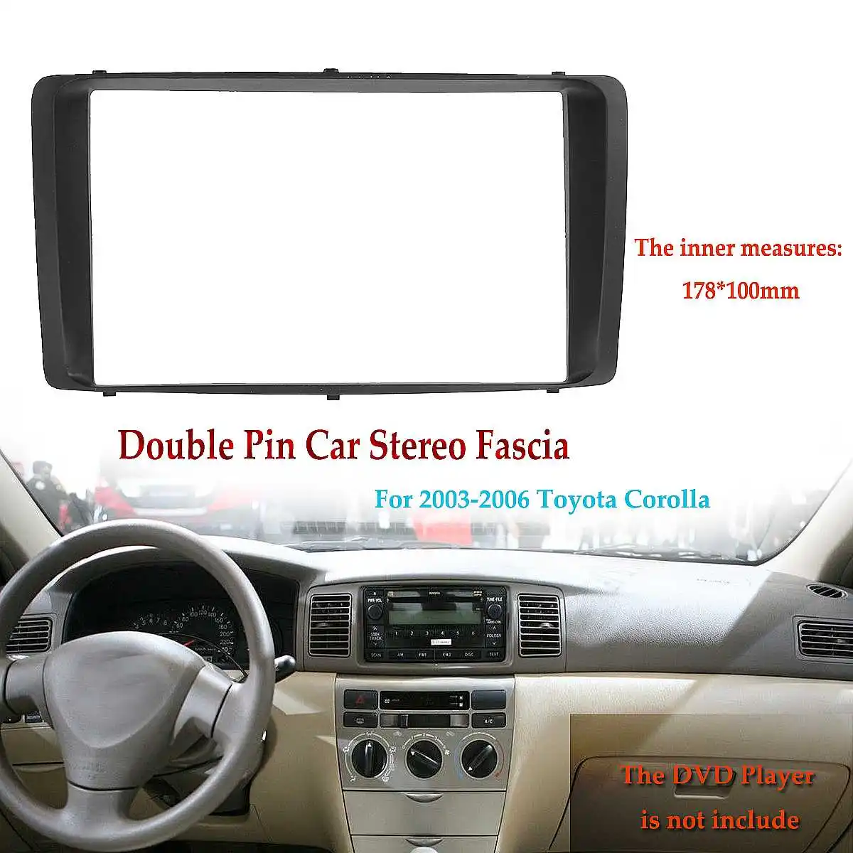 Автомагнитола 2 Din стерео радио DVD CD фасция панель рамка приборная замена для Toyota