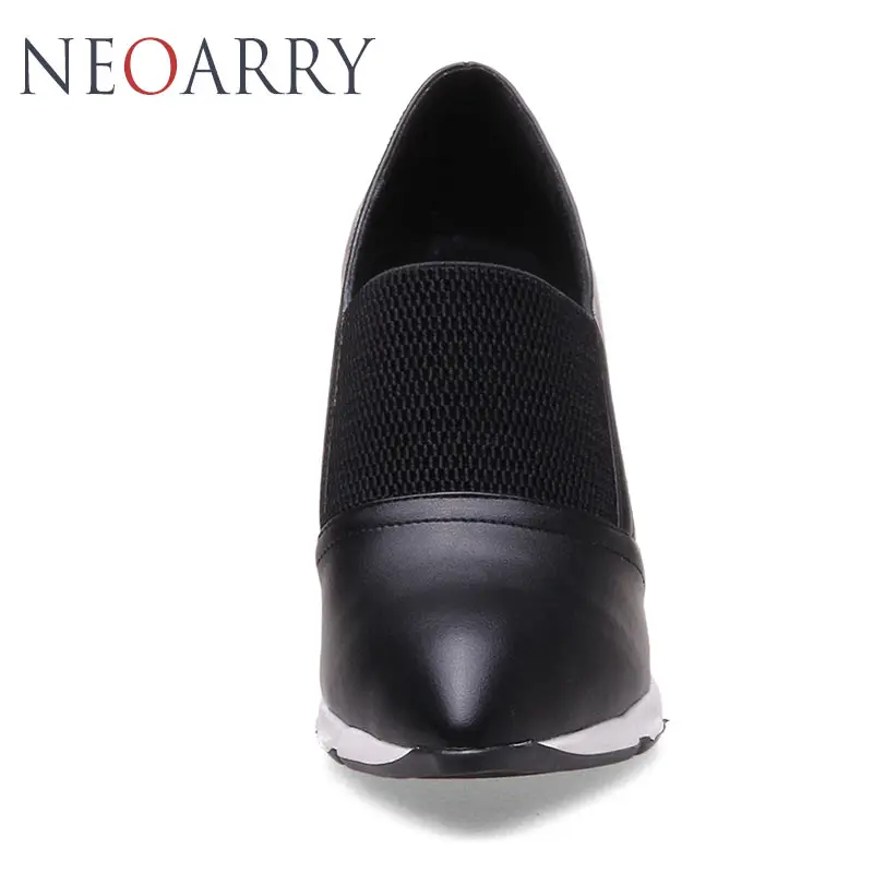 Neoarry Women Platform Oxfords High Wedges Heels Shoes Casual Slip On Pointed Toe Brand Female Footwear for women Creepers | Обувь