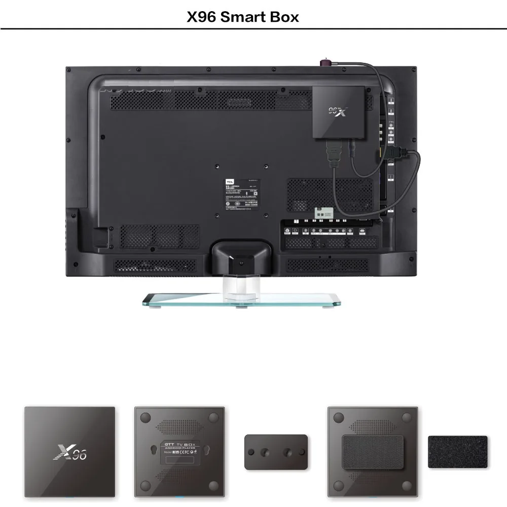 X96 tv Box Android Amlogic S905X четырехъядерный Cortex-A53 Smart 1 ГБ 8 2 4 ГГц WiFi HD 0 K * Full медиаплеер с