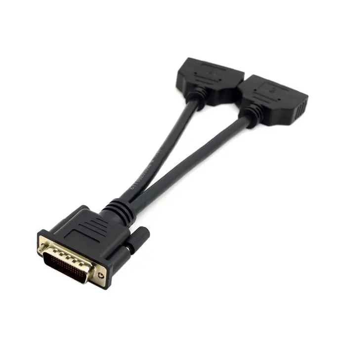 

CYDZ 24+5 DMS-59 Male to Dual DVI Female Female Splitter Extension Cable for Graphics Cards & Monitor