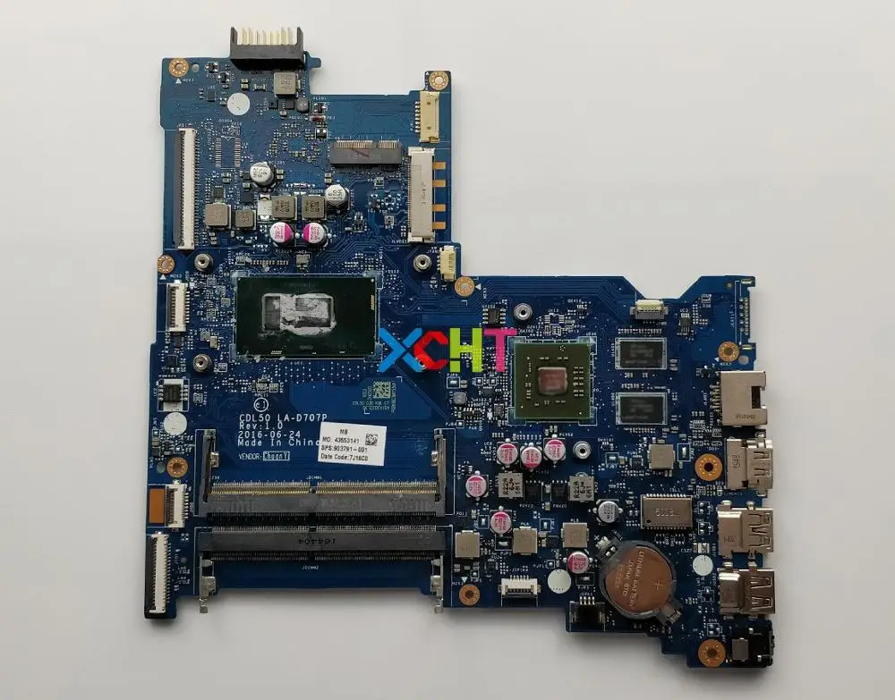 Для HP Тетрадь 15 AY 903791 001 601 w 216 0867071 R5M1 30/2G SR2ZU I5 7200U Процессор CDL50 LA D707P материнская