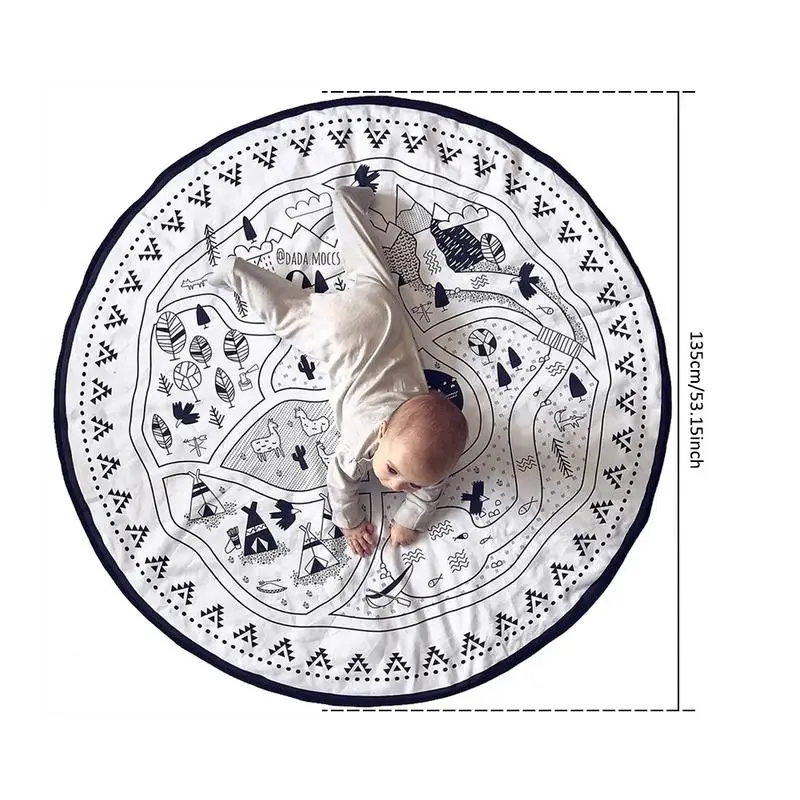 

Kids Games Baby Crawling Mat Cotton Blanket Children Padded Play Mat / Round Games Carpet Child Room Decoration New