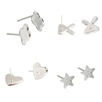 beadsnice 925 sterling silver pattern earring post ear base for jewelry earring making id38902smt4