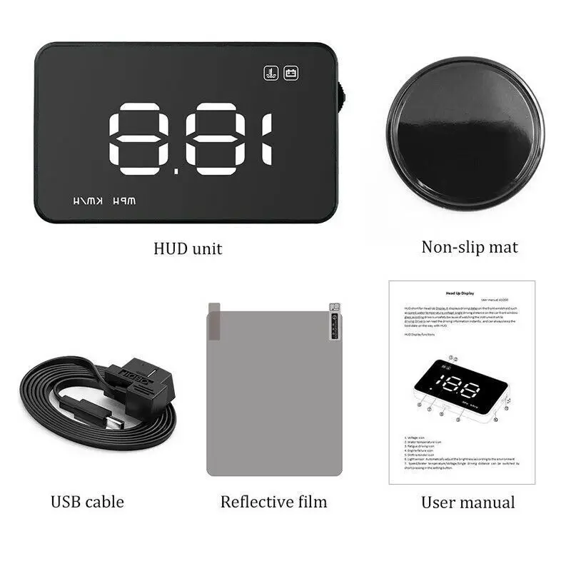 1 шт. 3 5 &quotOBD2 II цифровой автомобильный GPS HUD Дисплей спидометры Сигнализация