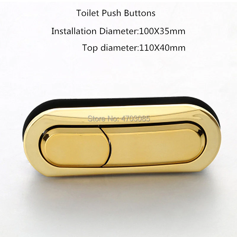 

Gold Color Dual Push Button Water Tank Ceramic Cover Flush Double Push Button Plastic Toilet Water Tank Accessories