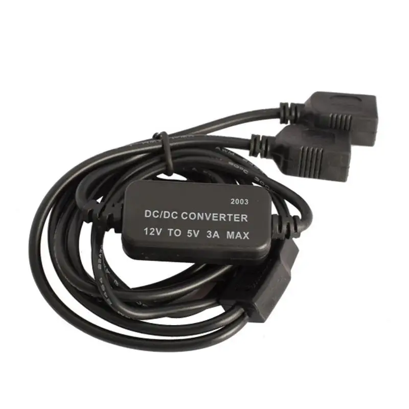 15 Вт Dual USB адаптер напряжения преобразователь 12 В до 5 пост 3A MAX двойной DC-DC
