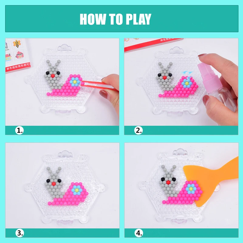 Креативные DIY магические шарики с водяным туманом, игрушки для детей, формы в виде животного, ручная работа, головоломка, детские развивающие игрушки, восполняющие магию, фасоль