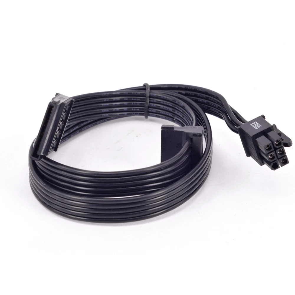 Кабель питания PCIe 6Pin папа SATA 1:2 1:3 1:4 для Seasonic X Series 1250 Вт 1050 850 750 650 KM3 XP2 XM2 XP3