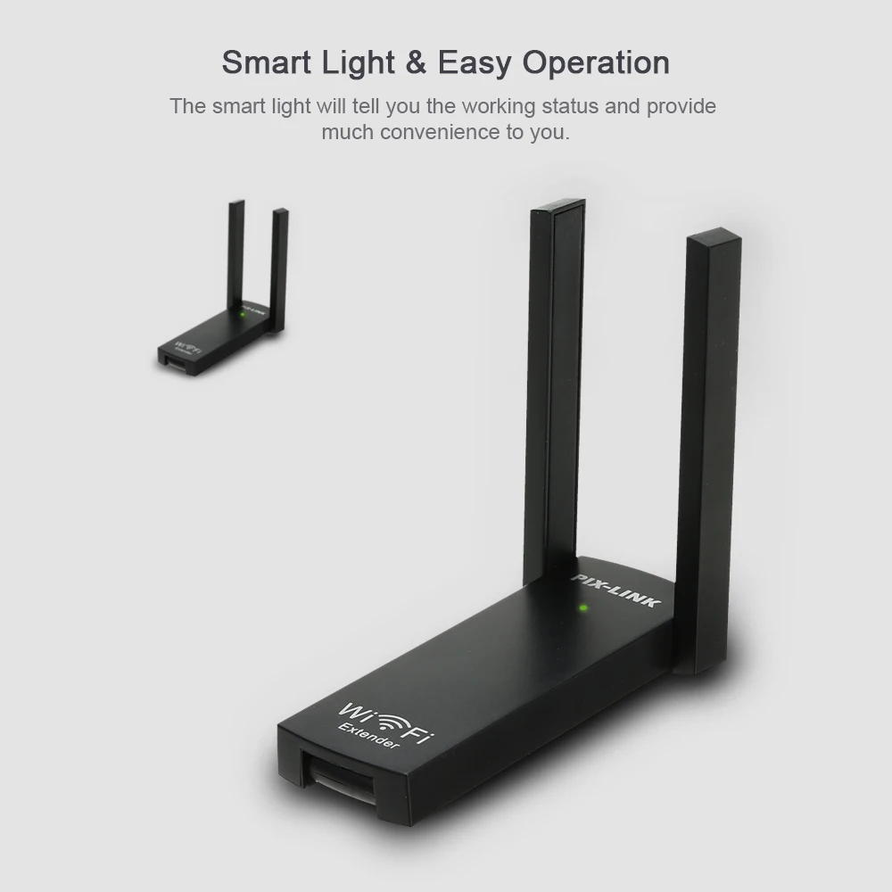 PIX LINK USB Wi Fi Range Extender беспроводной Wifi ретранслятор двойная антенна WiFi усилитель