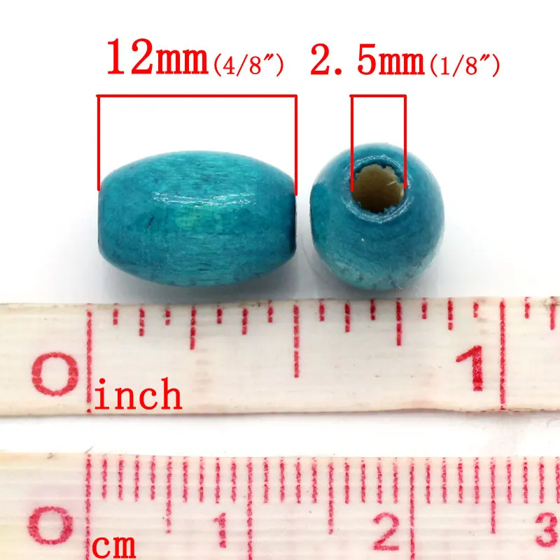 Wood Spacer Beads Oval Blue 12x8mm Hole:Approx 2.5mm 300PCs (B23857) | Украшения и аксессуары