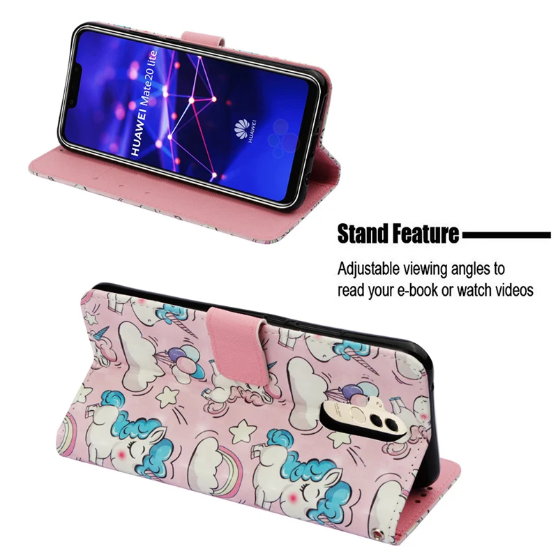 Huawei Mate 20 10 P20 Lite Pro Case Flip Wallet Leather Cover Honor 7A 7C 9 P Smart Enjoy 7S 7 Plus Y5 Y6 Y7 Y9 Prime 2018 | Мобильные