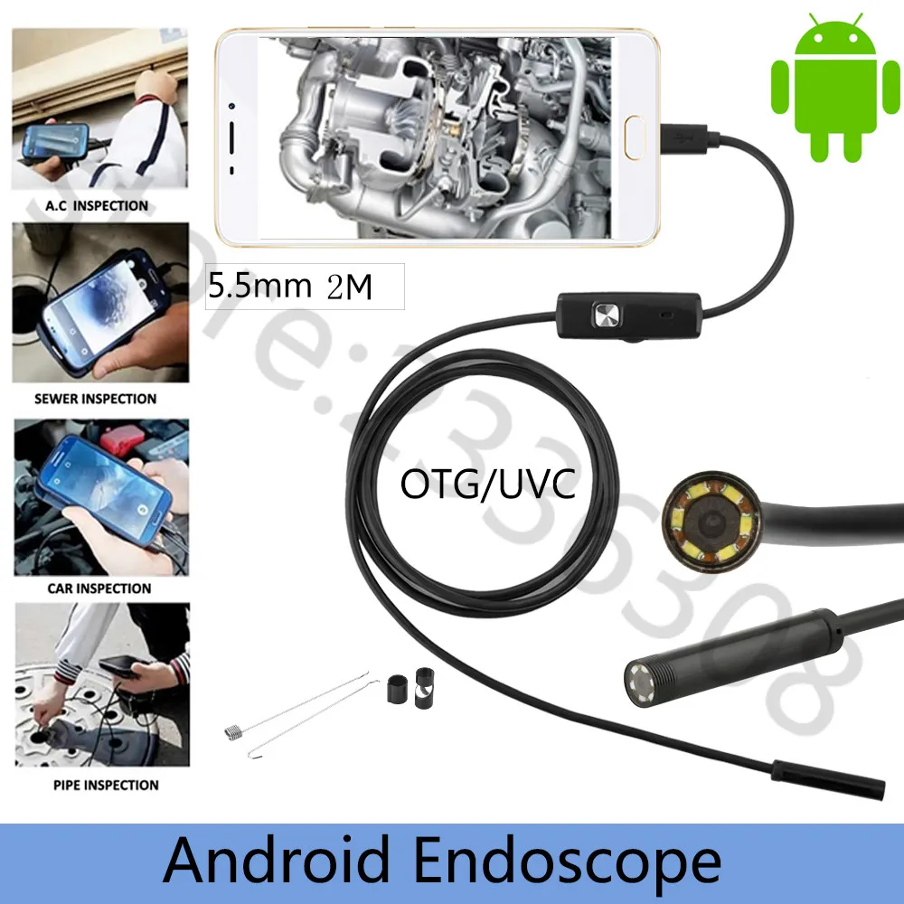 Водонепроницаемый эндоскоп 5 мм 2 м USB|endoscope cam|camera endoscopewaterproof endoscope |