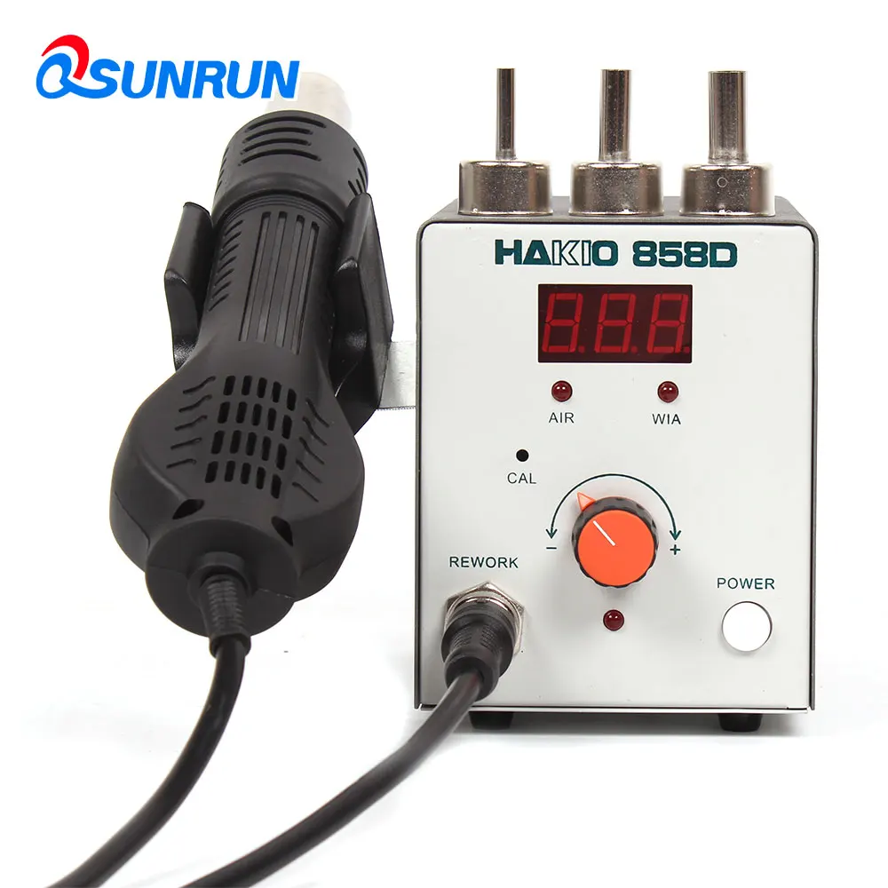 QSUNRUN паяльная станция горячего воздуха 858D HAKIO SMD цифровая температура дисплей
