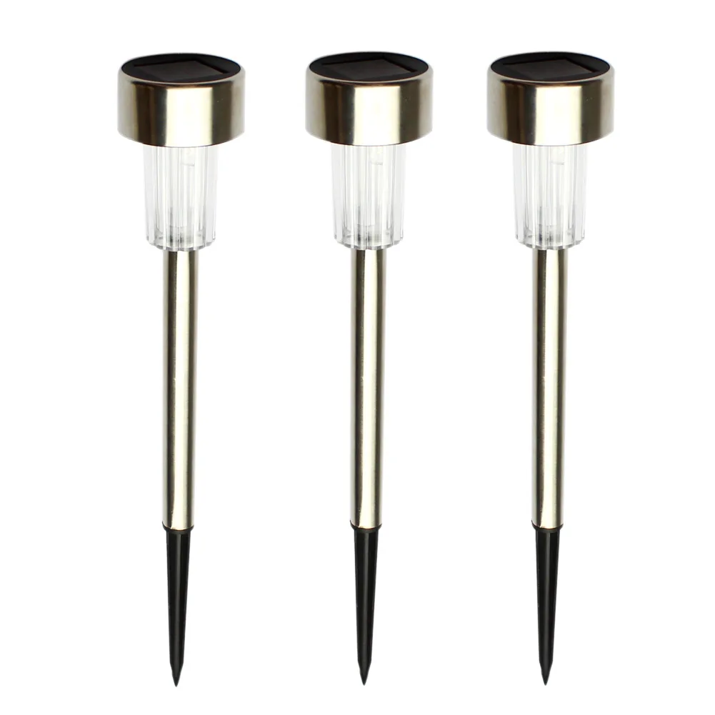 12 шт. светодиодный светильник лужайки Панели солнечные Led Спайк пятно лампы газон