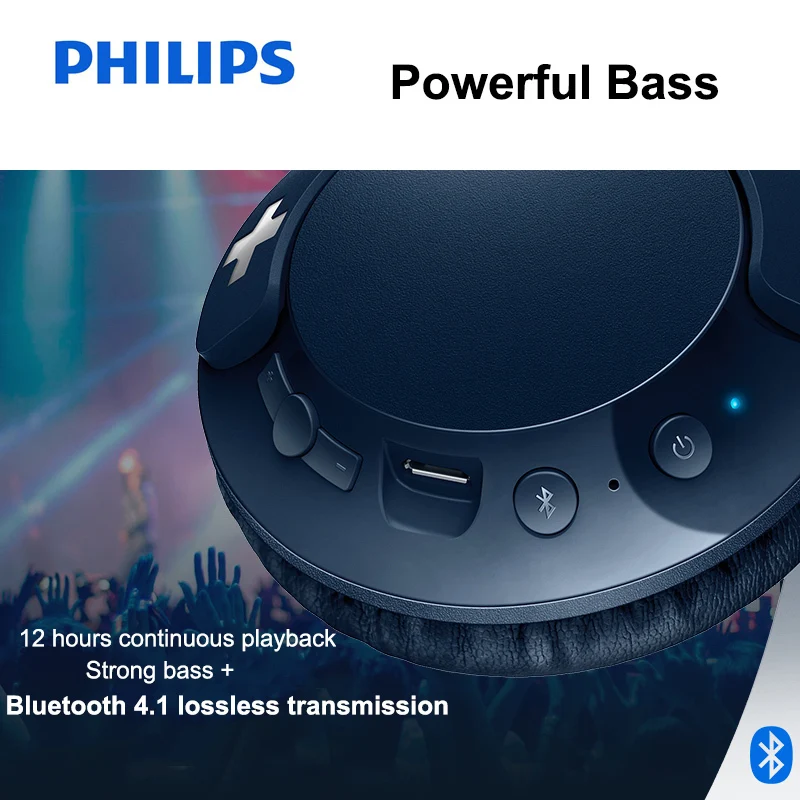 Оригинальный Philips Shb3075 головная повязка Беспроводная Bluetooth 4 1 Гарнитура регулятор