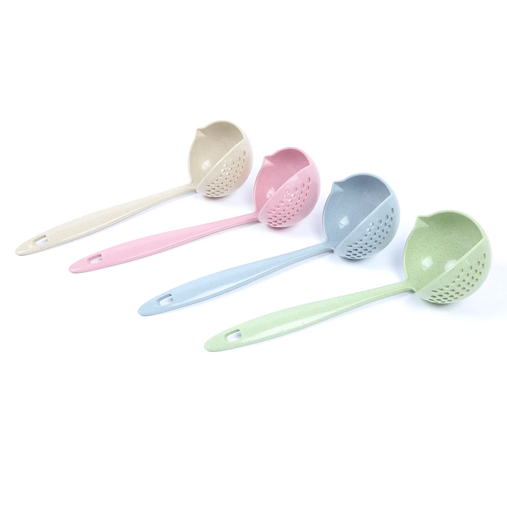 2 In 1 Soup Spoon Ladle Kitchen Tool Shatter-Proof Hangable Tools Portable Multifunctional Hand With Filter Hole | Дом и сад