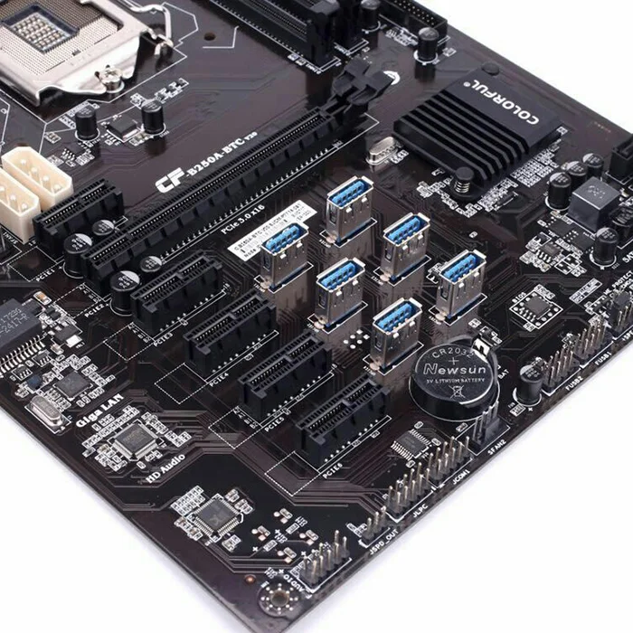 Красочные C. B250A-BTC V20 Intel материнская плата системная для B250/LGA1151 процессор сокета