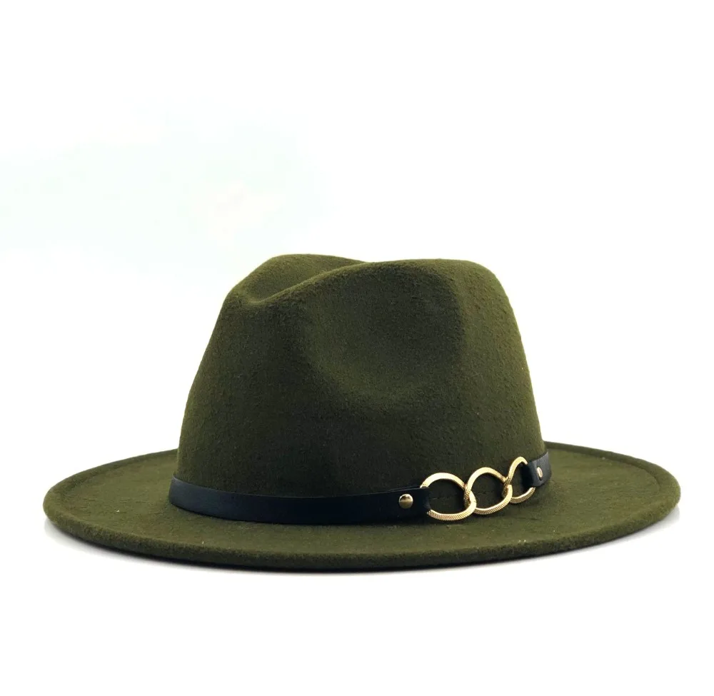 Модная шерстяная женская верхняя Шляпа Fedora для зимне осенней элегантной леди