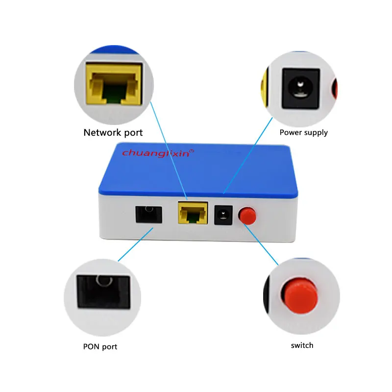 CHUANGLIXIN GPON ONU маршрутизатор 1GE ONT 1 порт одиночный LAN OLT 25G Gpon волокно для дома FTTB