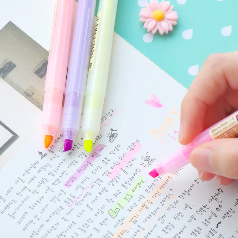 1 шт. белая Снежная мягкая и светлая ручка флуоресцентного цвета Прямая жидкая