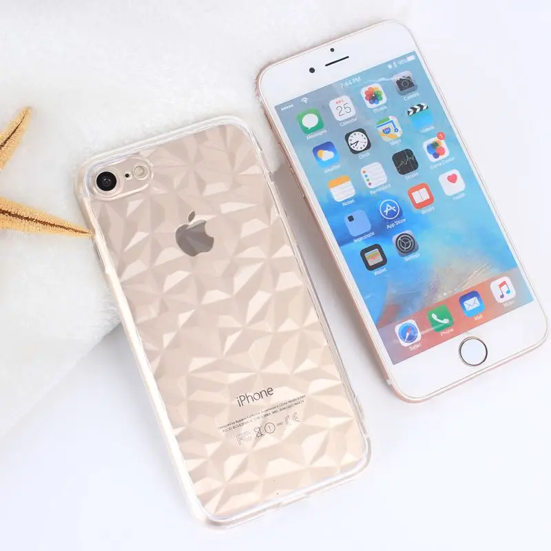 Для iPhone 6 S 7 8 Plus глянцевые Чехлы прозрачные телефонные чехлы для 5S 5 SE Capinha X XS