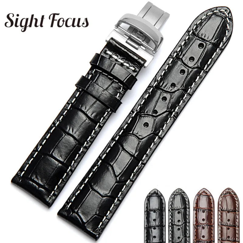 

19mm 20mm Watch Bands for Tissot Watch Leather Strap Men 1853 Le Locle PRC200 PR100 T065 Leather Belt Male Wrist Bracelet Montre