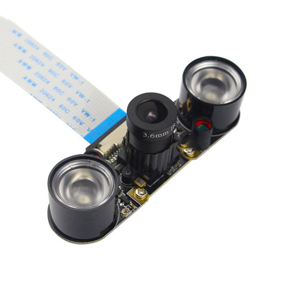 5 в 1 ИК Ночное Видимый 3 6 мм Fisheye Камера Ov5647 + держатель для Raspberry Pi 3B /3B|Веб-камеры| |