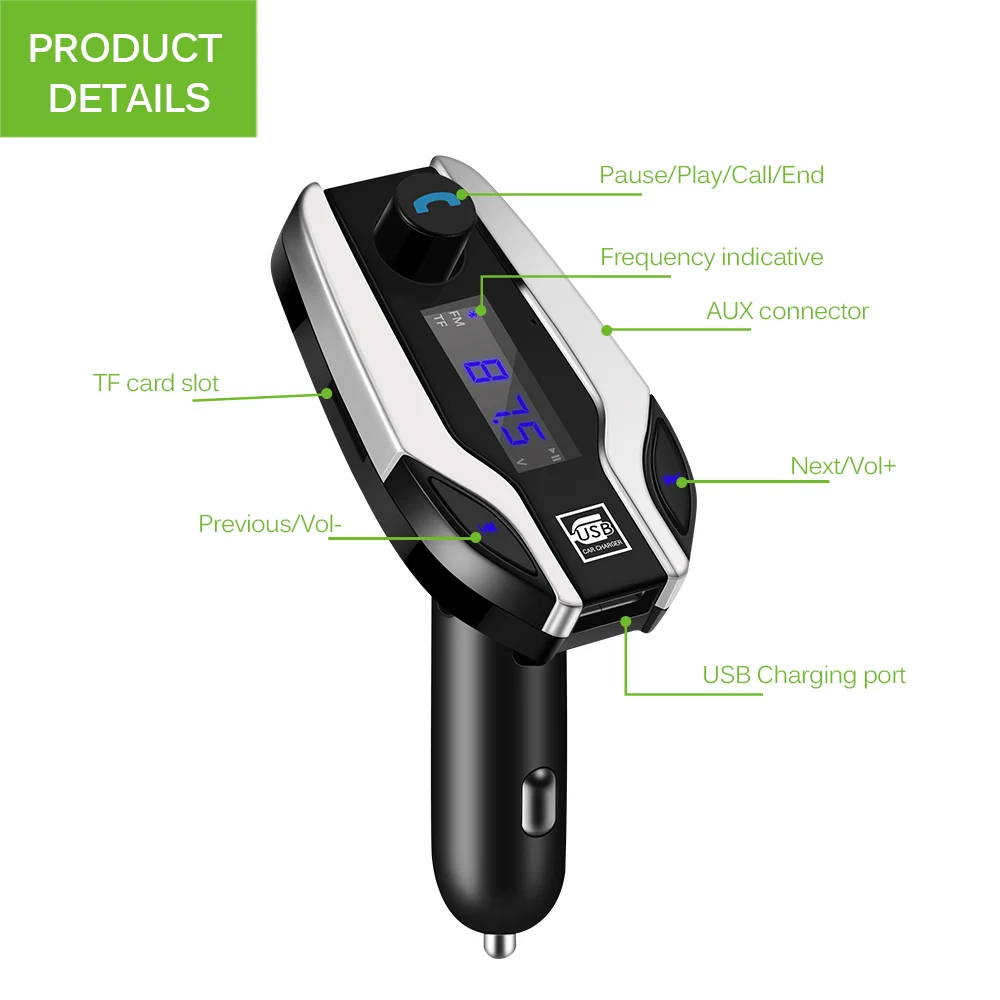 Bluetooth 4 0 автомобильный комплект музыкальный плеер fm-передатчик модулятор