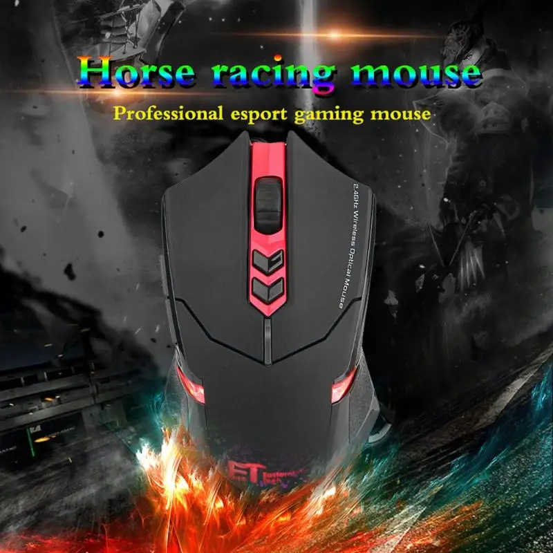 Беспроводная профессиональная игровая мышь VODOOL ET X 08 2000DPI 2 4G красная 800/1200/1600/2000/2400