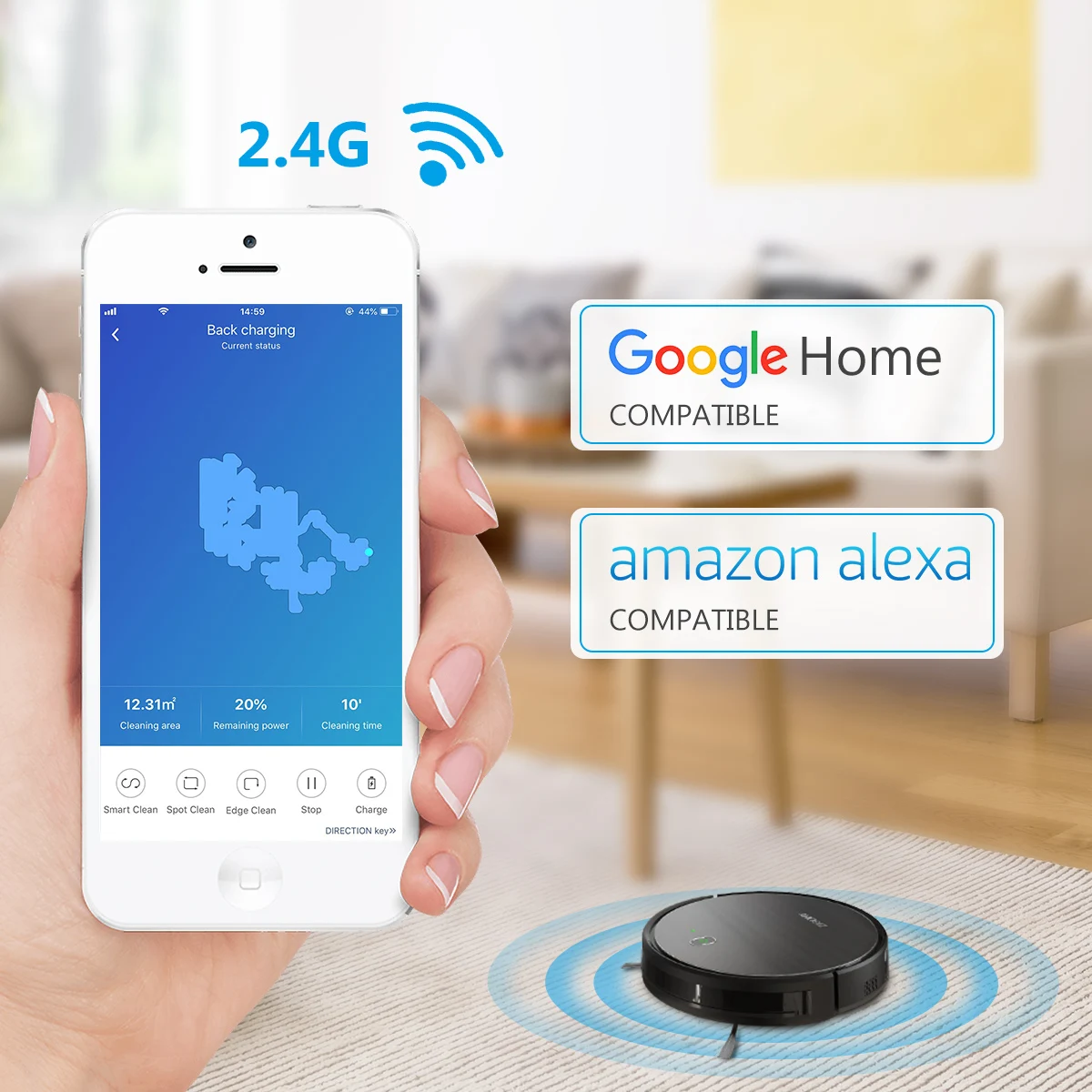 Высокое всасывание Alexa & Google домашнее подключение приложение контролирует 4