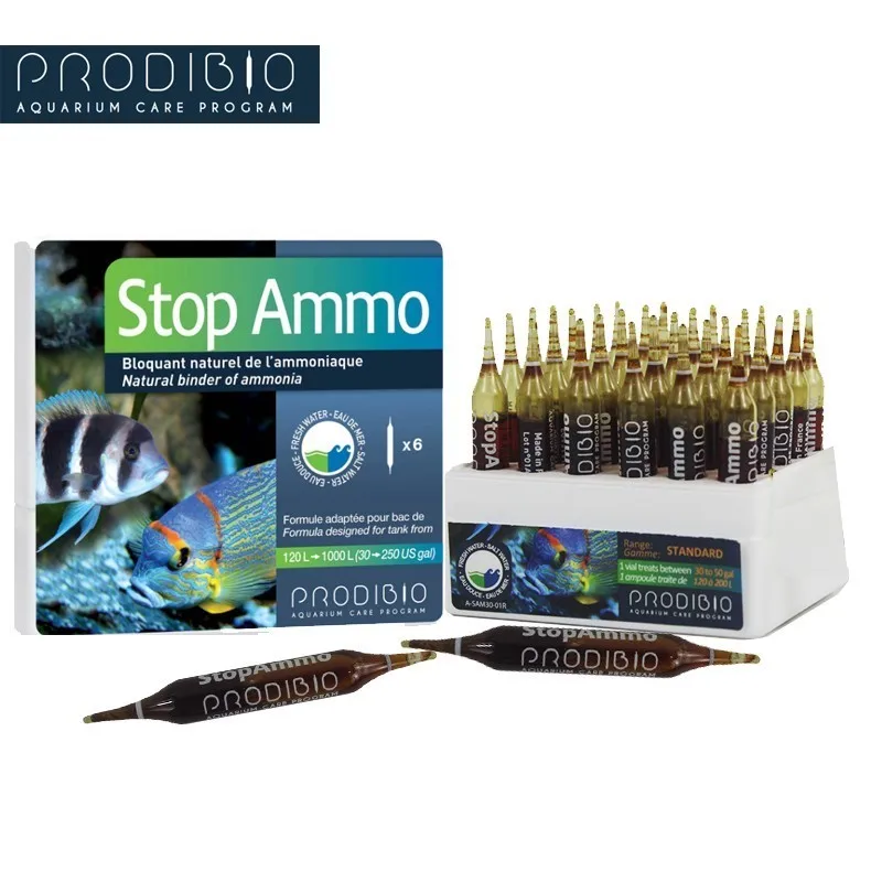 PRODIBIO Stop Ammo натуральный Блиндер аммиака уменьшает производство нитритов в аквариумах