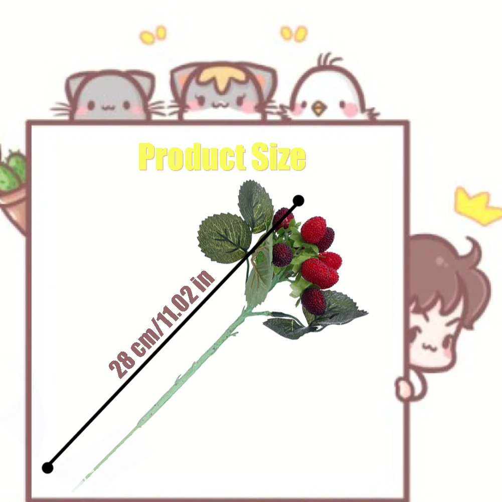 Искусственные красные ягоды 4 шт. реалистичные фрукты моделирование модель еды