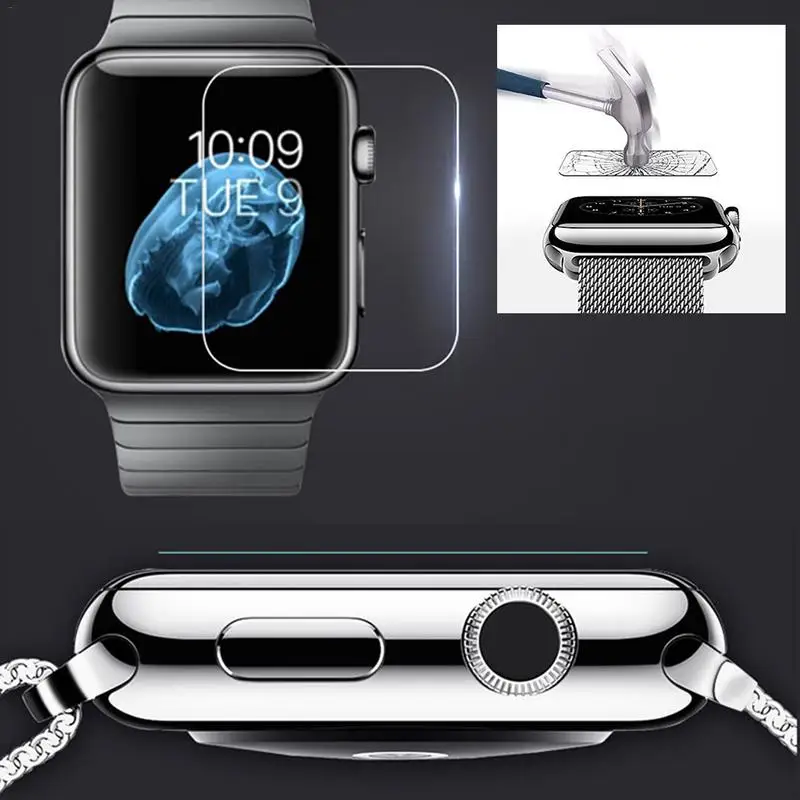 Часы протектор экрана Премиум Закаленное стекло HD полный экран Защитная пленка