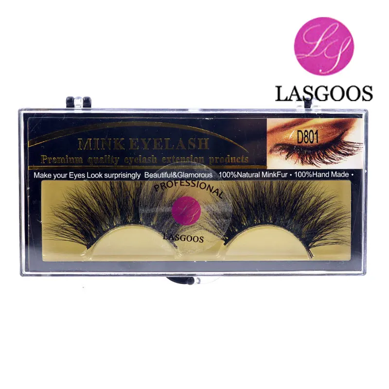 LASGOOS новый стиль D801 настоящая норка 23 мм натуральные длинные накладные ресницы