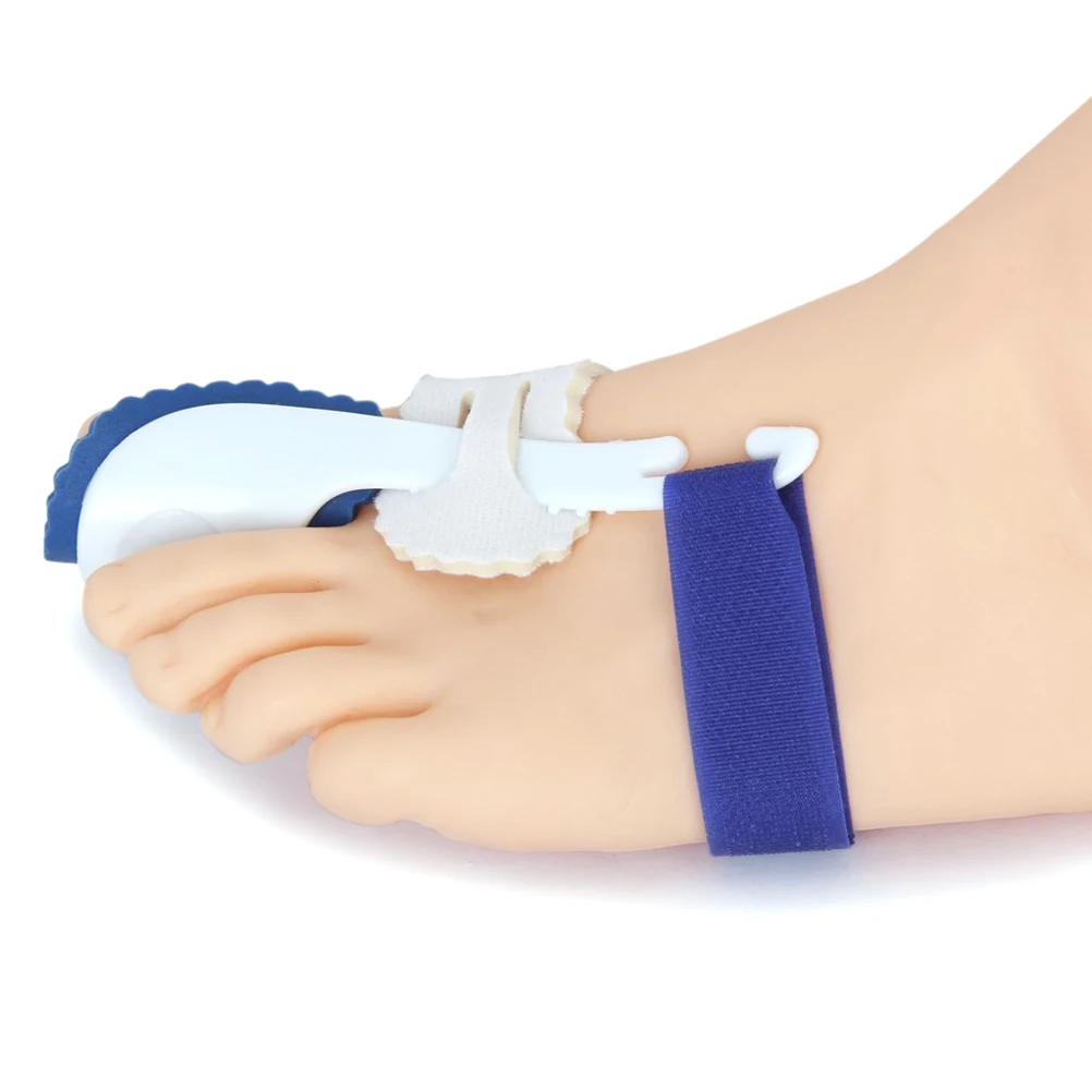 

1Pair Big Toe Bunion Straighteners Night Splint Hallux Valgus Pad Correctors Foot Care (White+Blue)