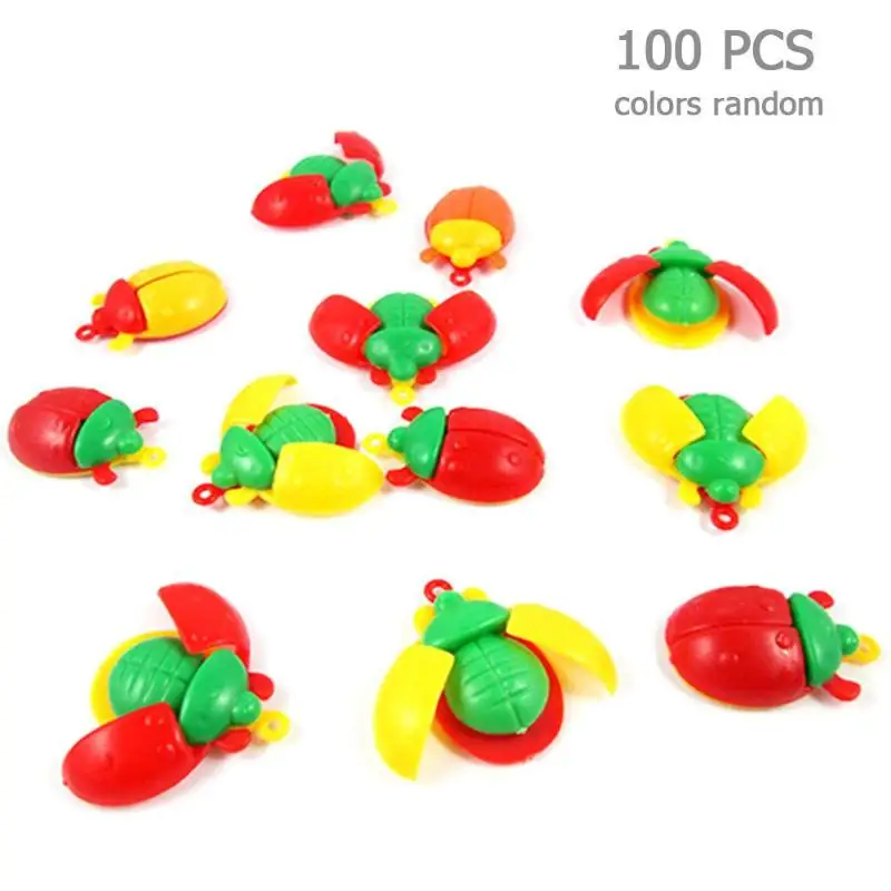 5/100pcs Mini Plastic Ladybug Model Toys Small Insects Pendant Cute Animal For Children Wings Can Open | Игрушки и хобби