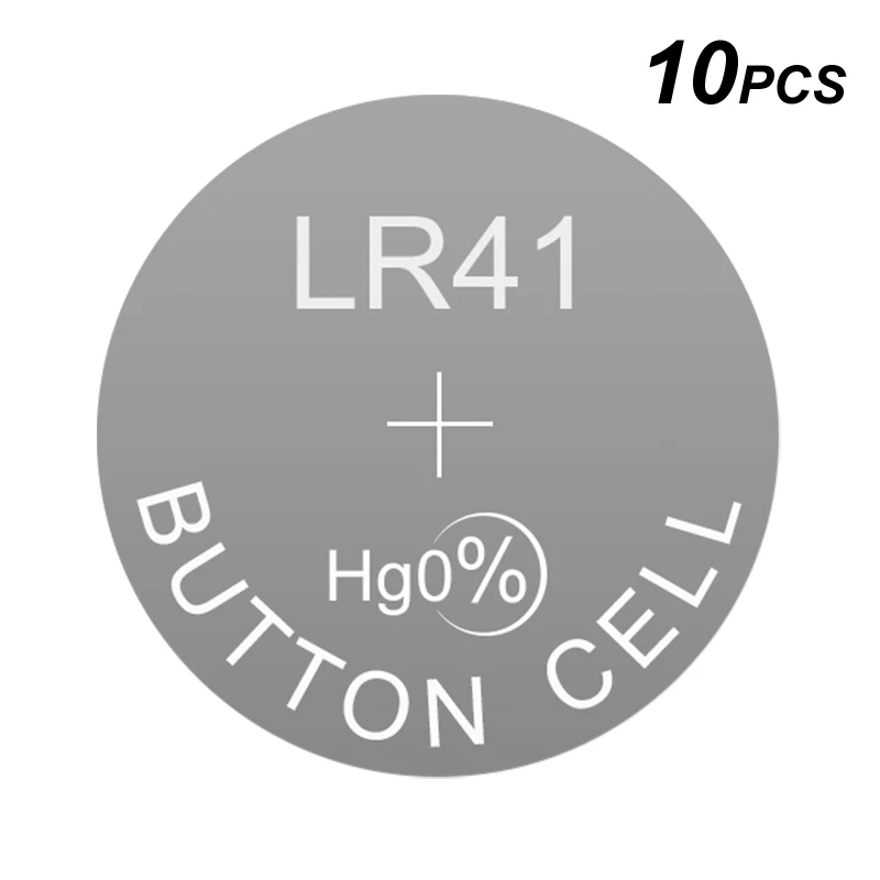 Батарейка щелочной кнопки LR41 заменяет AG3 для клинического