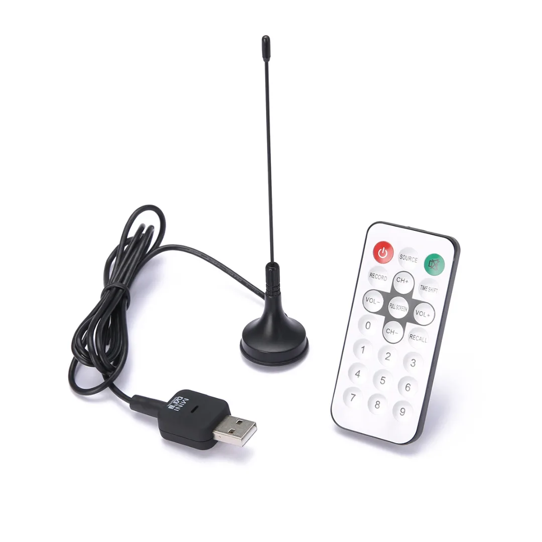 Цифровой мини DVB-T USB 2 0 мобильный HD ТВ тюнер приемник + портативная антенна пульт