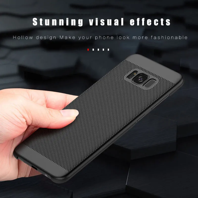 Breathable Cooling Case For Samsung Galaxy S10E S10 plus A50 M20 Note 5 8 9 J8//J6/J4/A6 A750 2018 A6plus J7 J700 J5 J500 2015 |