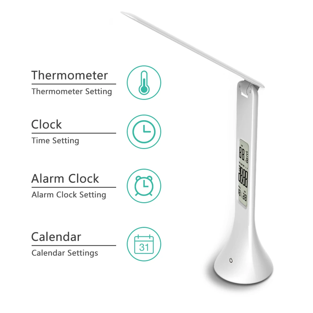 USB Chargeble LED Настольная лампа складная с регулируемой яркостью сенсорная