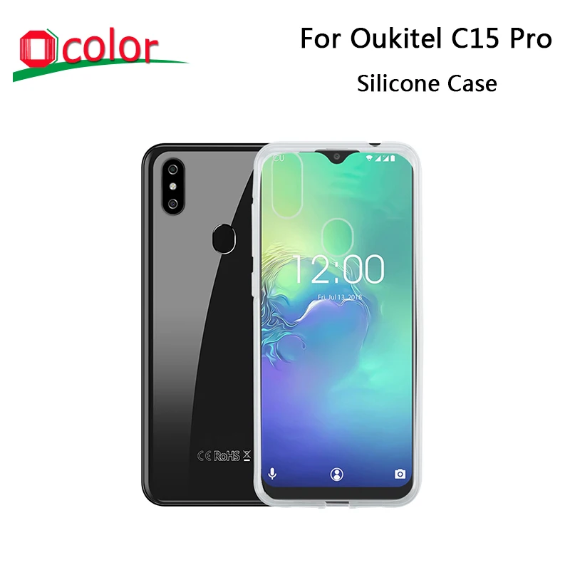 Силиконовый чехол ocolor для Oukitel C15 Pro защитный мягкий чехол-накладка из ТПУ
