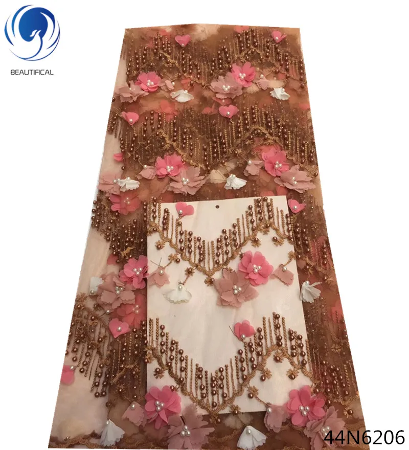 Красивая 3d Цветочная кружевная ткань ФРАНЦУЗСКИЙ с кружевной аппликацией 5