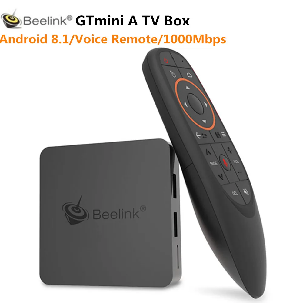 Beelink GTmini Android 8 1 Smart tv Box Amlogic S905X2 2 4G 5G WiFi голосовой пульт 1000 Мбит/с USB3.0 BT 4 0 Поддержка
