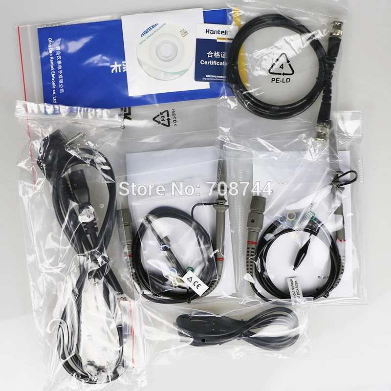 Hantek 2 in1 цифровой осциллограф DSO4072S DSO4102S DSO4202S 70 МГц 100 200 2CH 1GSa + Натяжной канат длиной