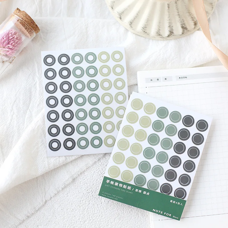 4 листа/набор канцелярских принадлежностей круглая серия брошюр украшения