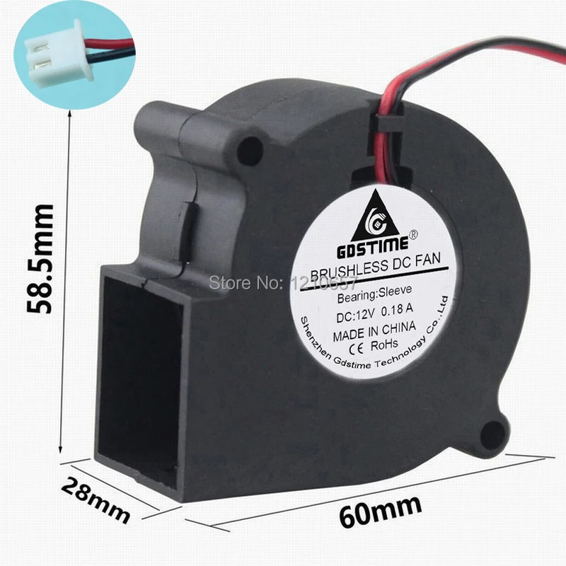 Gdstime DC 12V 2Pin 6 см 60mm 60x28mm 6028s центробежный вентилятор охлаждения|blower fan blades|fanfan coil air