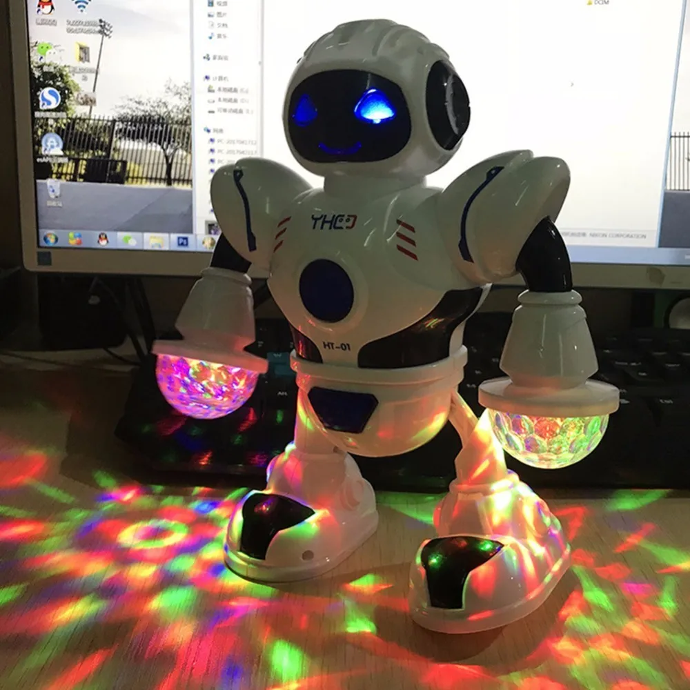

19.5*8*22cm Party LED Light Maker LED Light Music Dancing Electric Robot Toy Festival Decoration Kids Playing Accessories