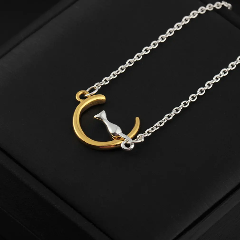 Изысканный модный браслет Simpe с изображением Луны и кота стильный ювелирные