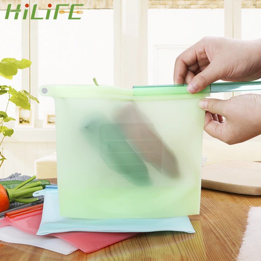 HILIFE многоразовый силиконовый кухонный Органайзер контейнер для хранения
